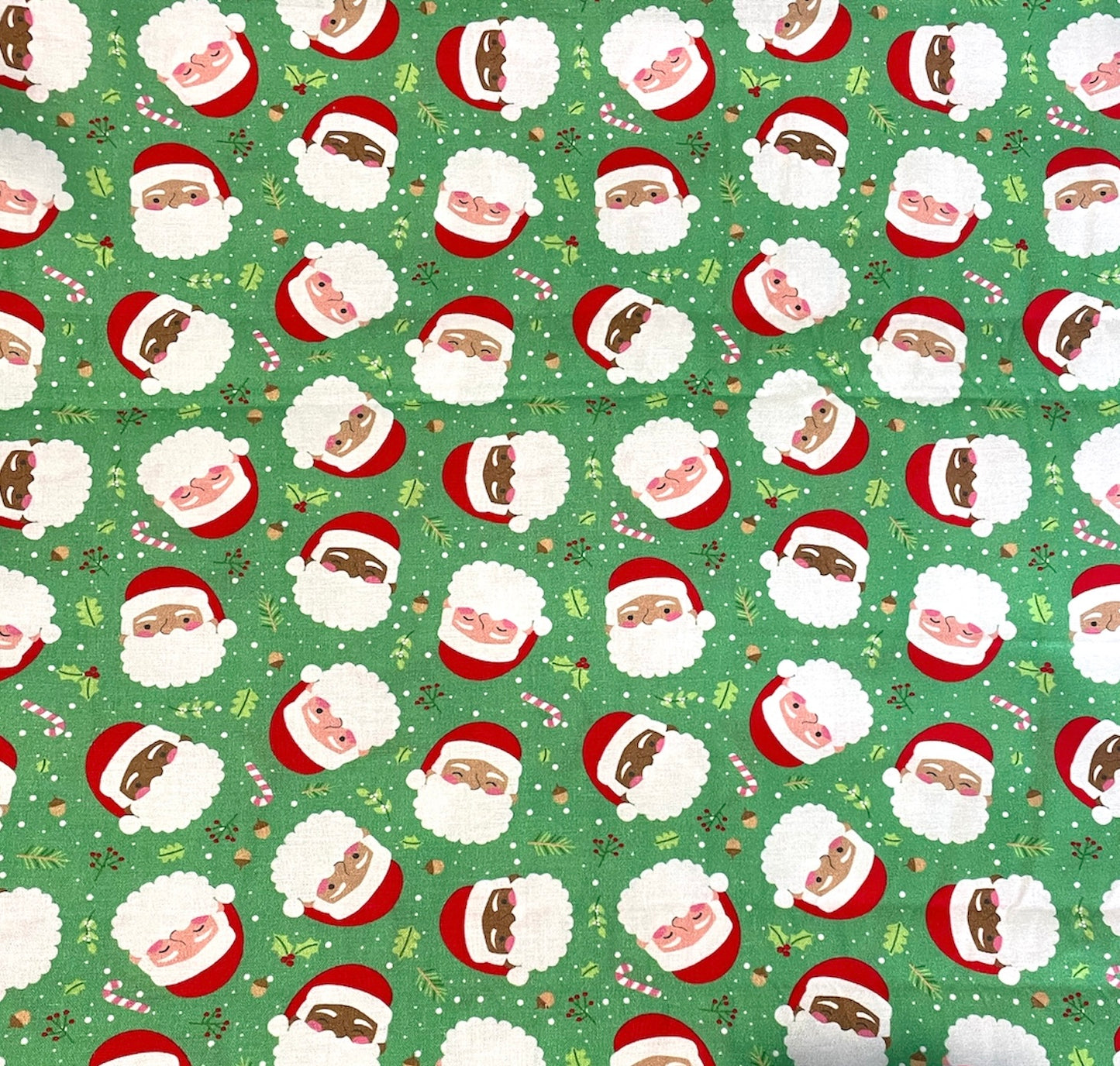 Scrub Top- Santa on Green