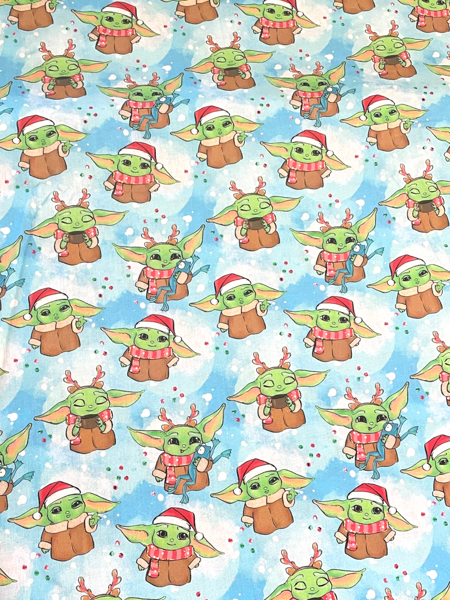 Australian Made Scrub Set- Baby Yoda Christmas