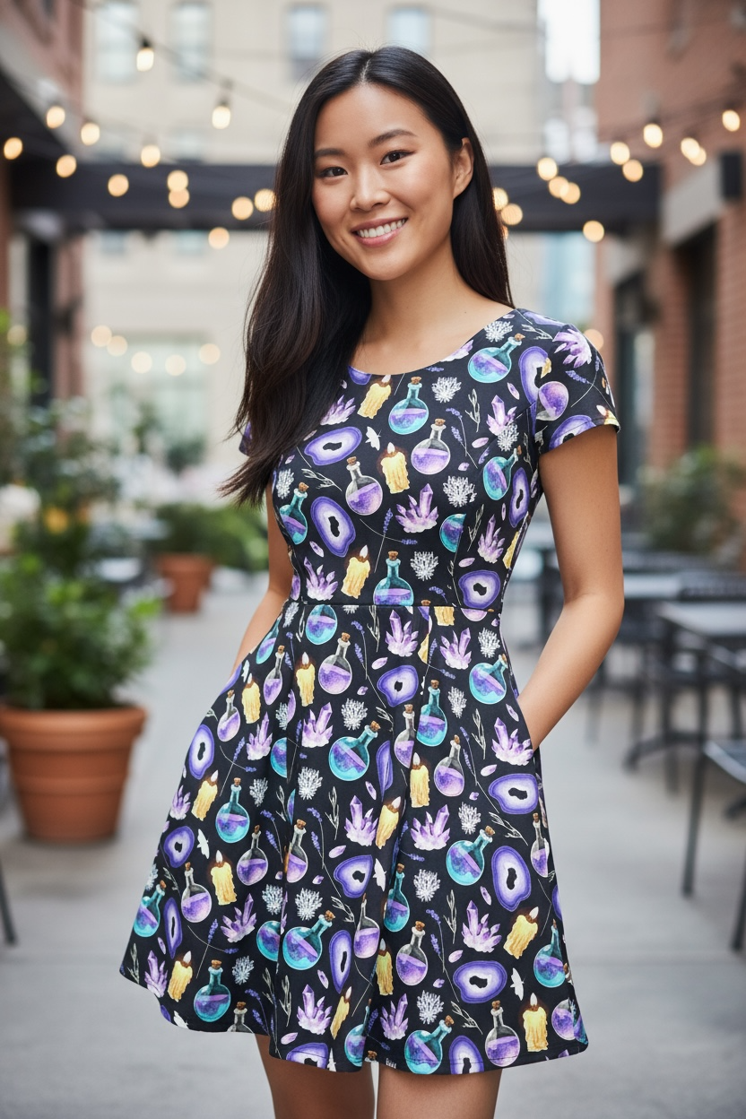Candy Dress- Witchy Purple  Stitched2seven4