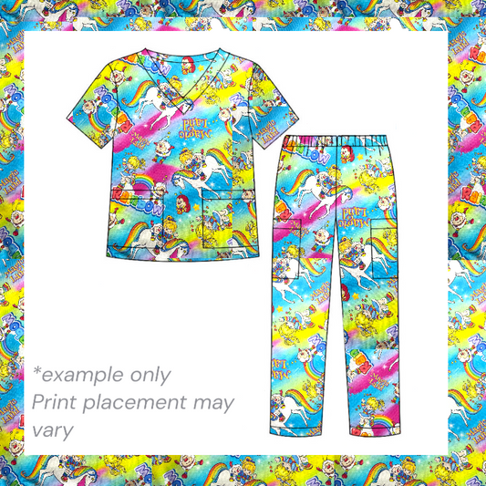 Australian Made Scrub Set- Rainbow Brite