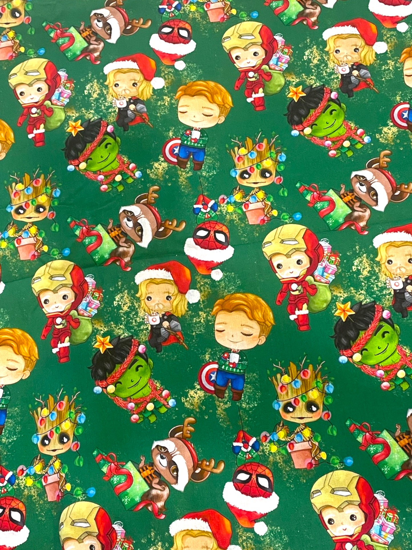 Australian Made Scrub Top- Avengers Christmas