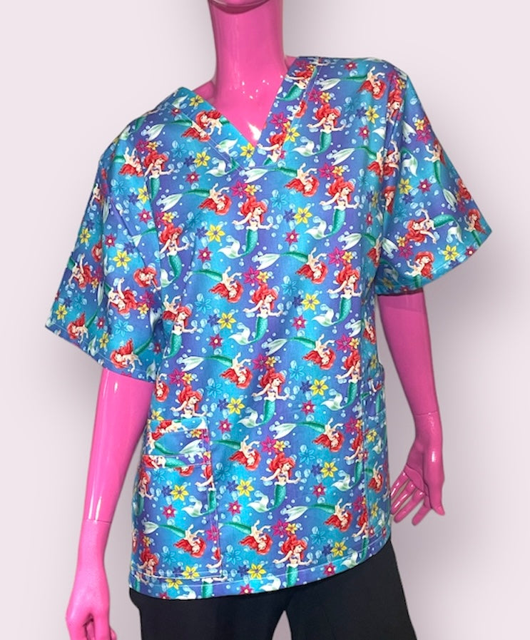 Scrub Top- Ariel – Stitched2seven4