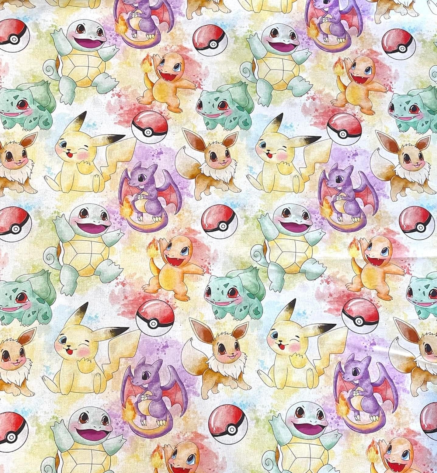 Scrub Cap- Pokemon Watercolor