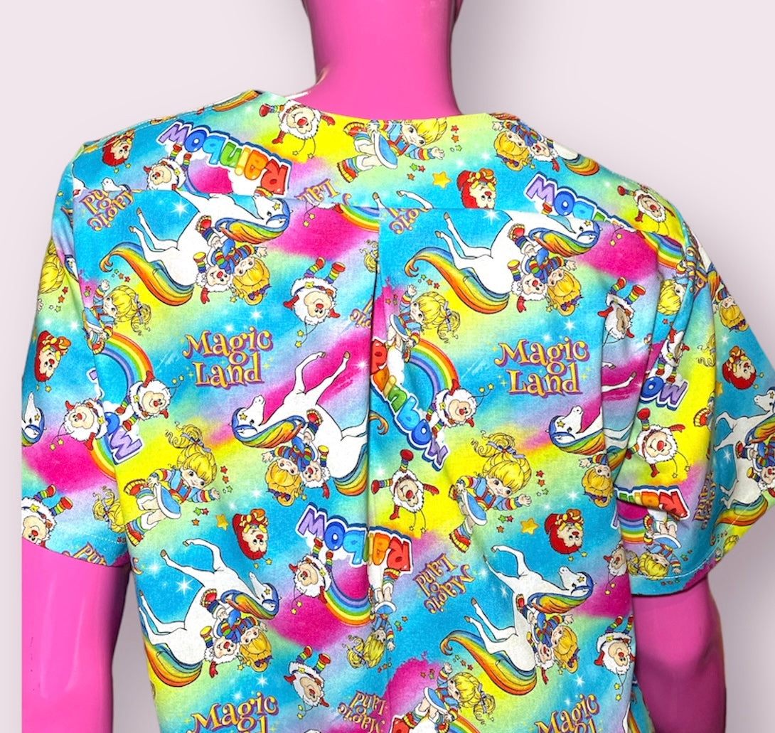 Australian Made Scrub Top- RainbowBrite