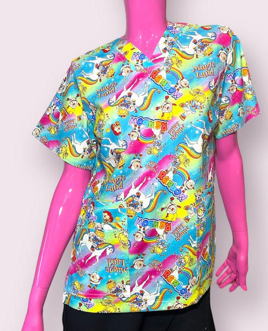 Australian Made Scrub Top- RainbowBrite