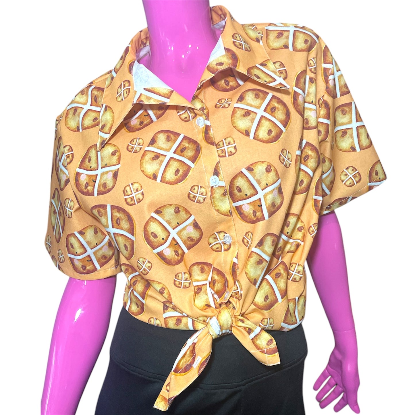 Button Shirt- Hot Cross Buns