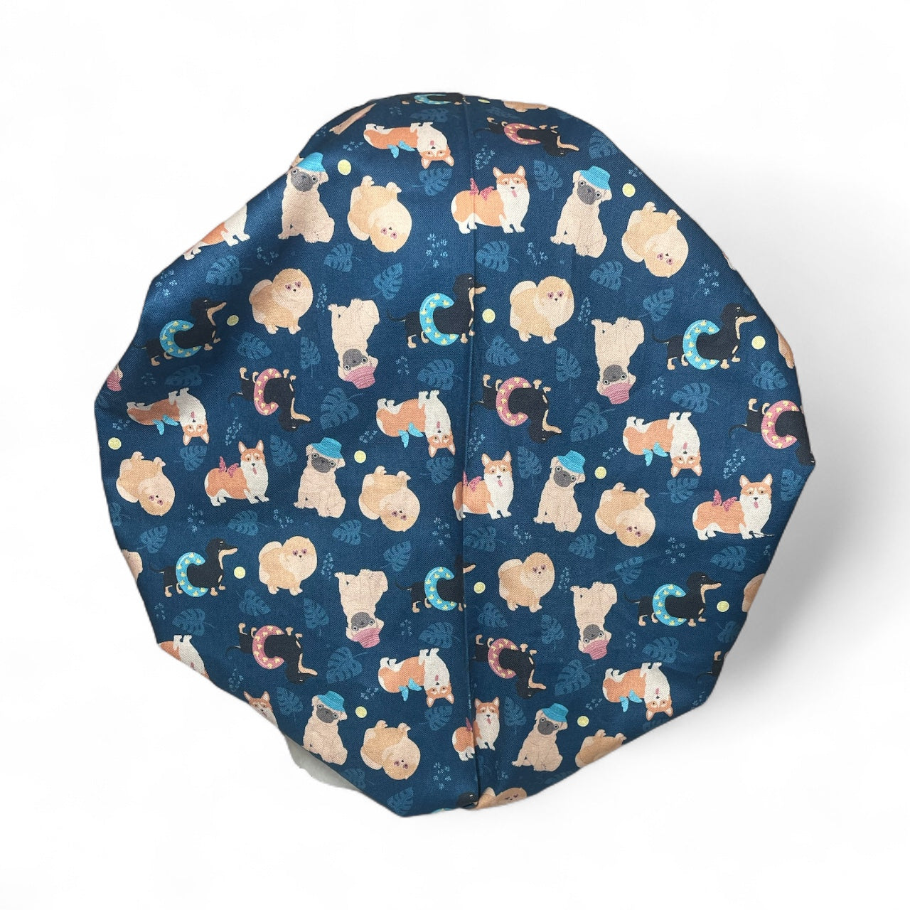 Australian Made Scrub Cap Bouffant Style- Summer Dogs