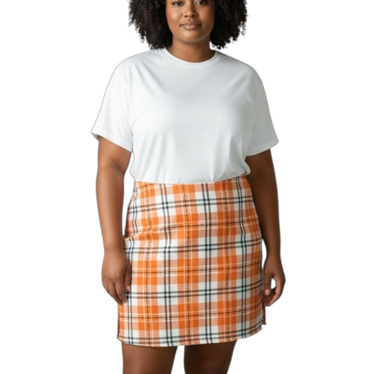 Australian Made Mini Skirt- Eden Skirt- Orange and Black