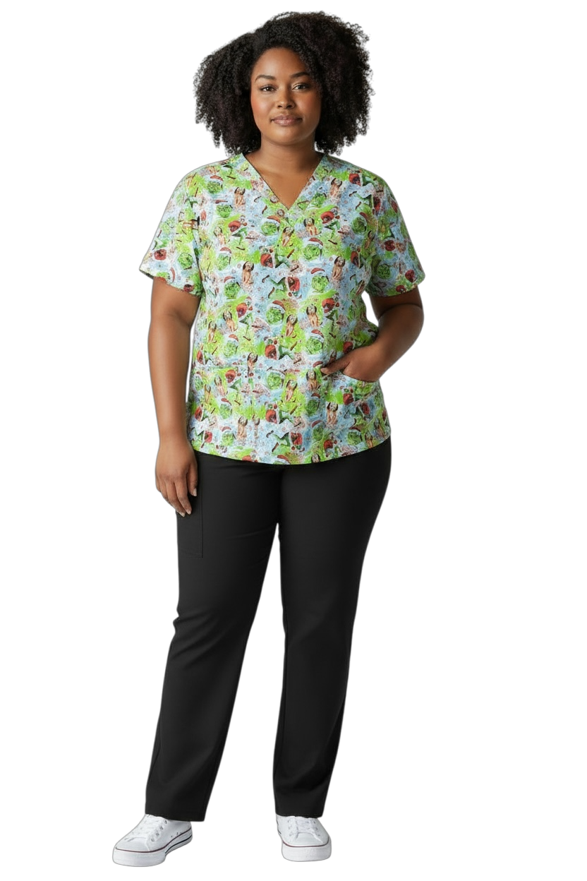 Australian Made Scrub Top- The Grinch and Max