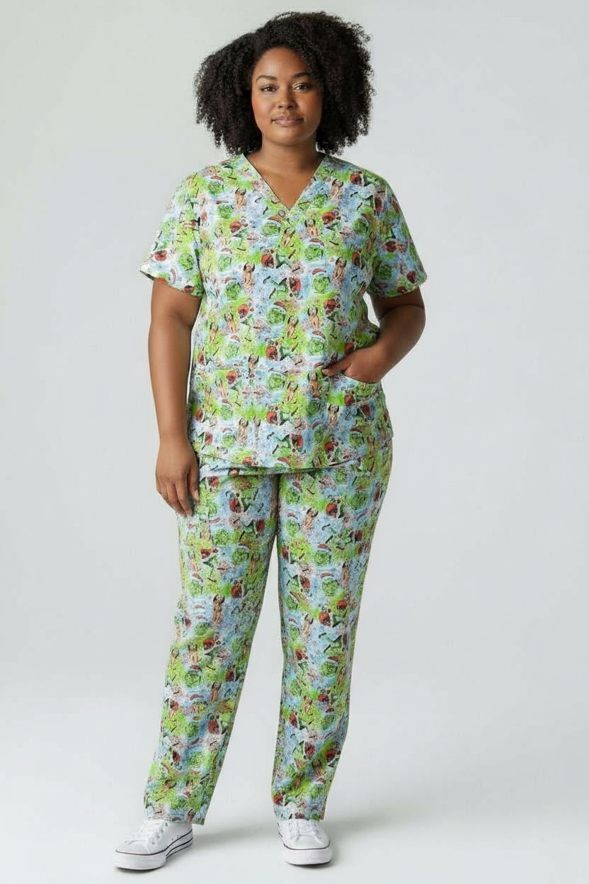 Australian Made Scrub Set- Grinch and Max