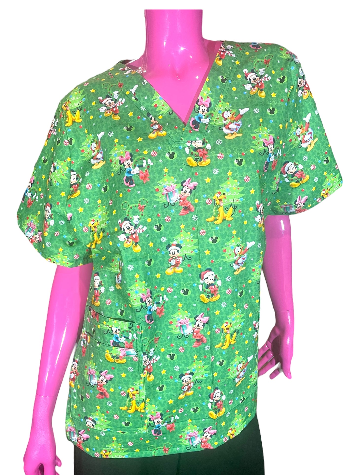 Australian Made Scrub Top- House of Mouse Christmas