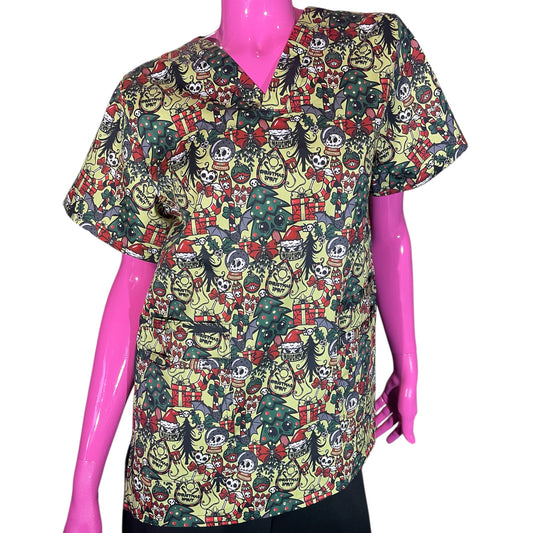 Australian Made Scrub Top- Summon the Christmas Spirit