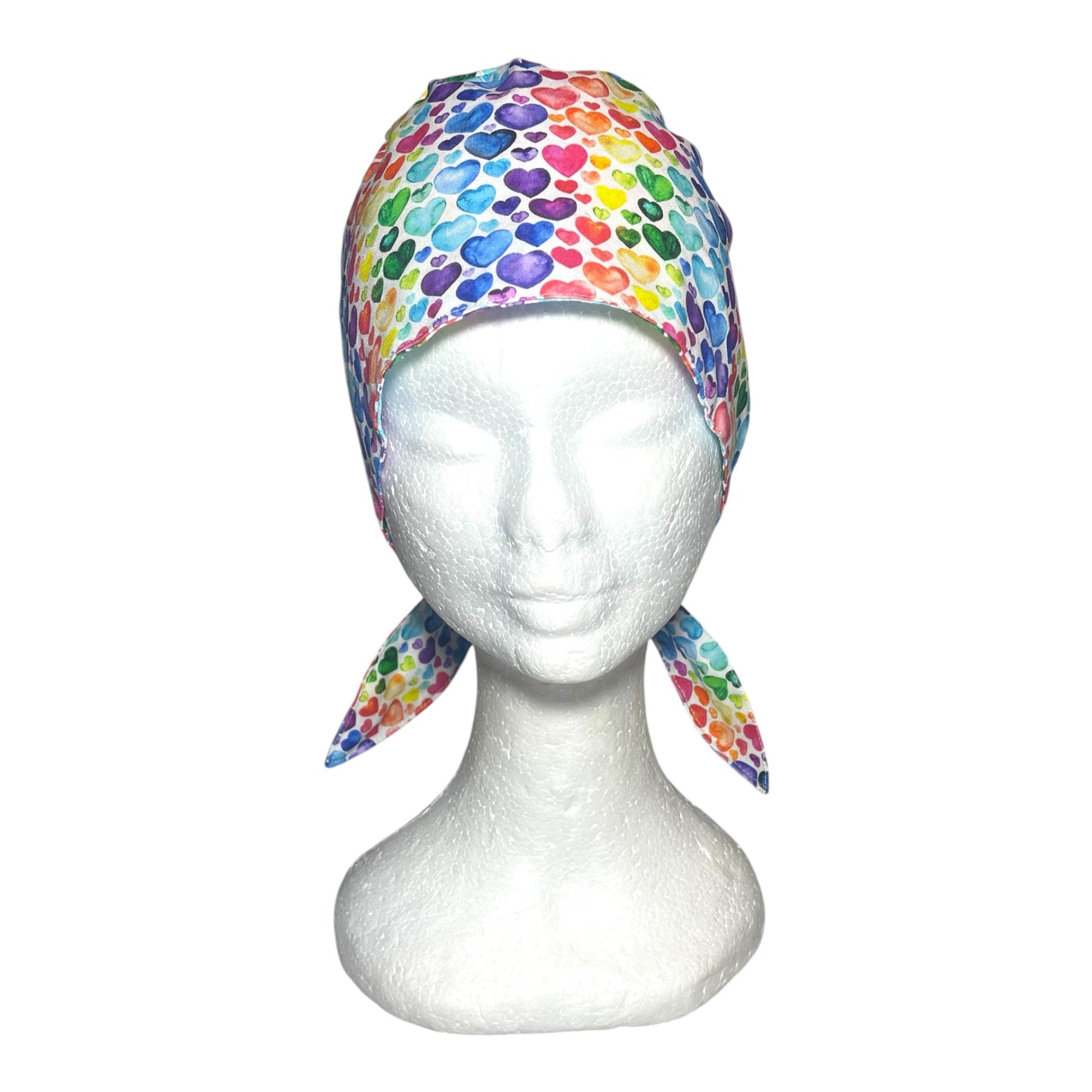 Scrub Cap- Rainbow Hearts