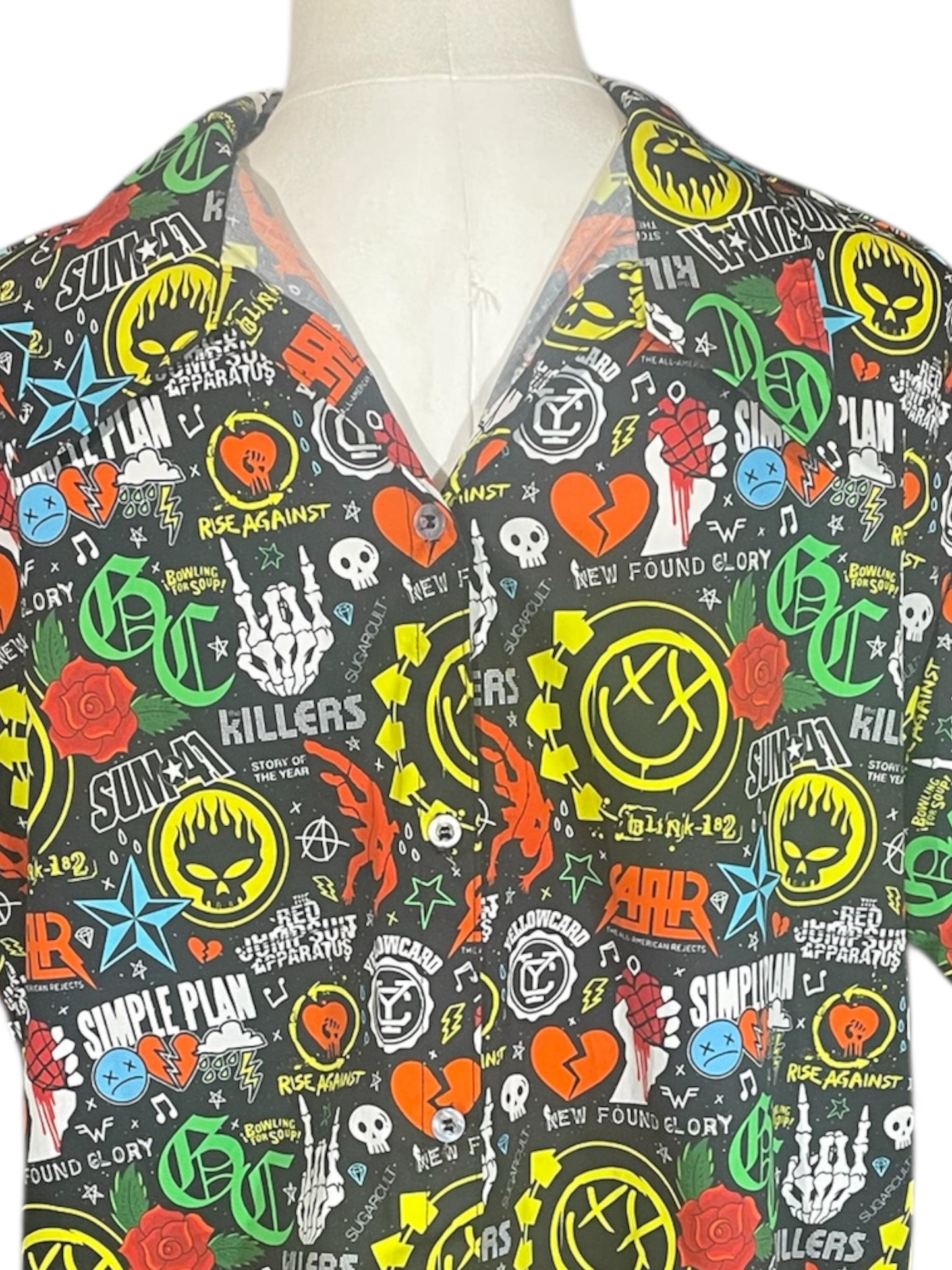 Australian Made Button Shirt- Rock Bands