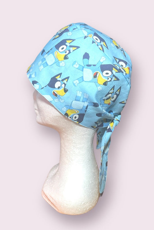 Scrub Cap- Bluey on Blue