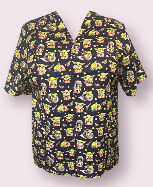 Scrub Top- Baby Yoda