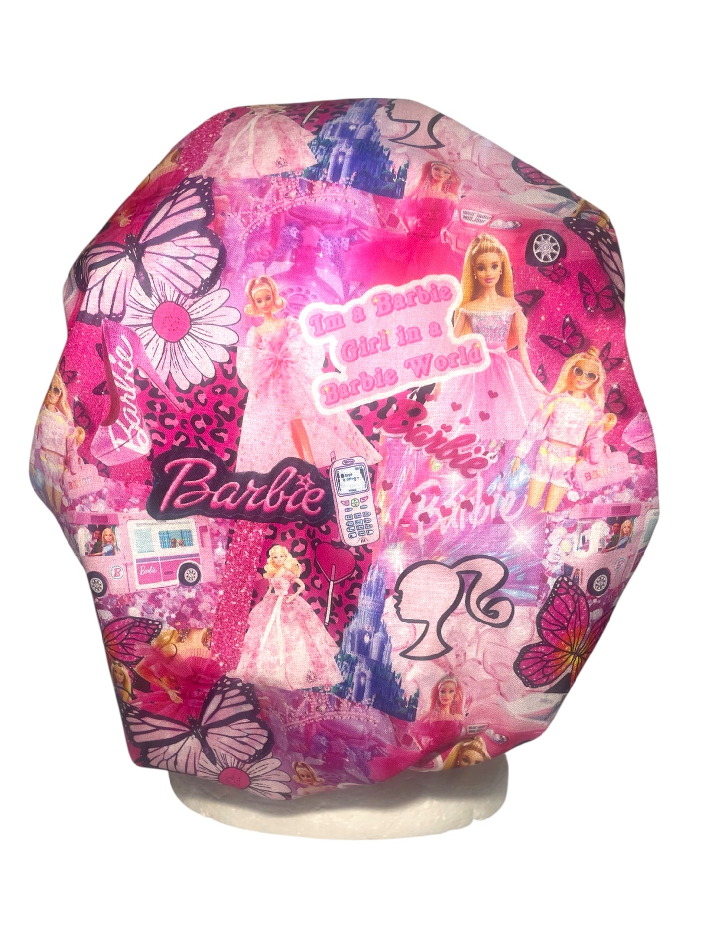 Australian Made Bouffant Style Scrub Cap- Barbie