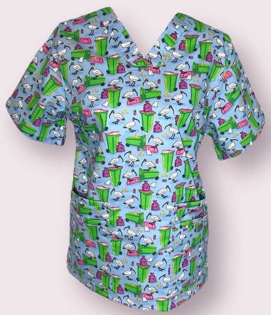 Scrub Top- Bin Chickens