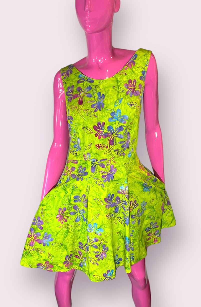 KC Dress- Green Frangipani