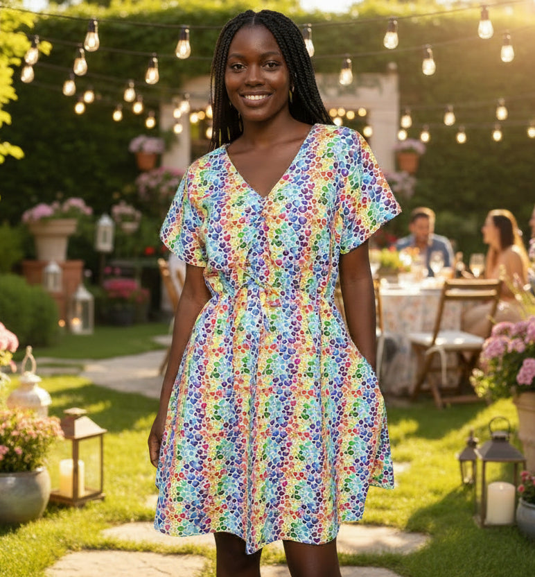 Sweetheart Dress- Rainbow Hearts