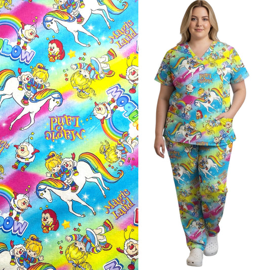 Australian Made Scrub Set- Rainbow Brite