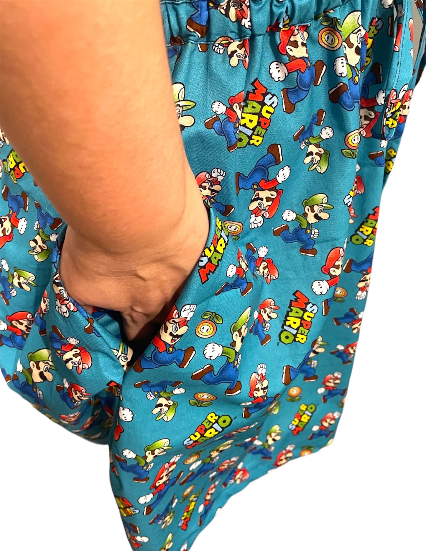 Sweetheart Dress- Mario on Blue