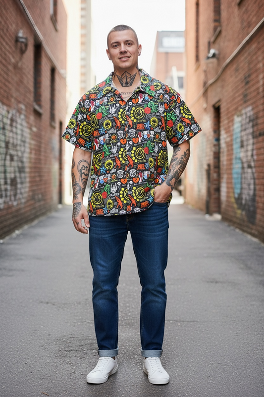 Australian Made Button Shirt- Rock Bands