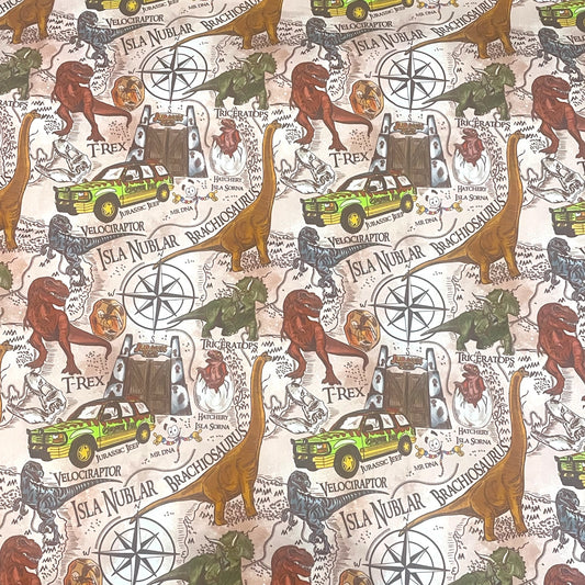 Australian Made Scrub Top- Jurassic Park