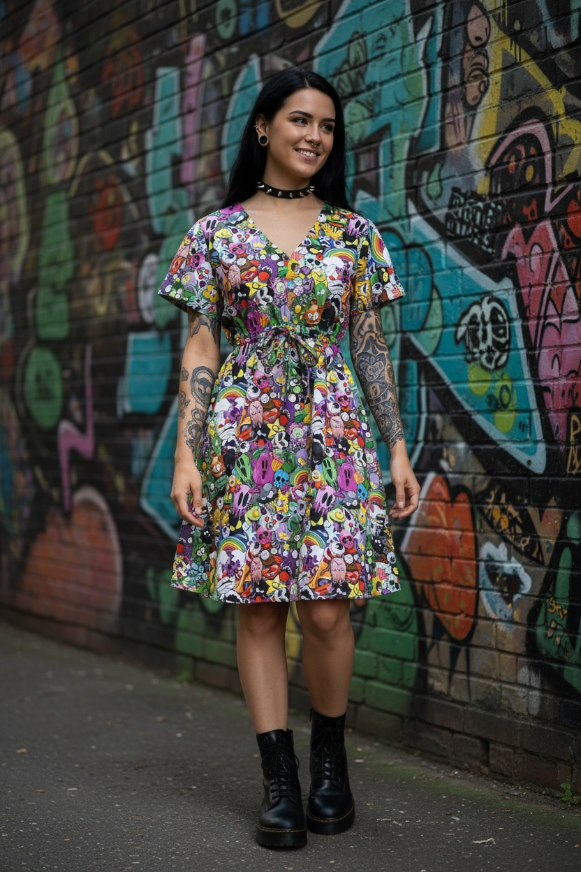 Sweetheart Dress- Colourful Monsters