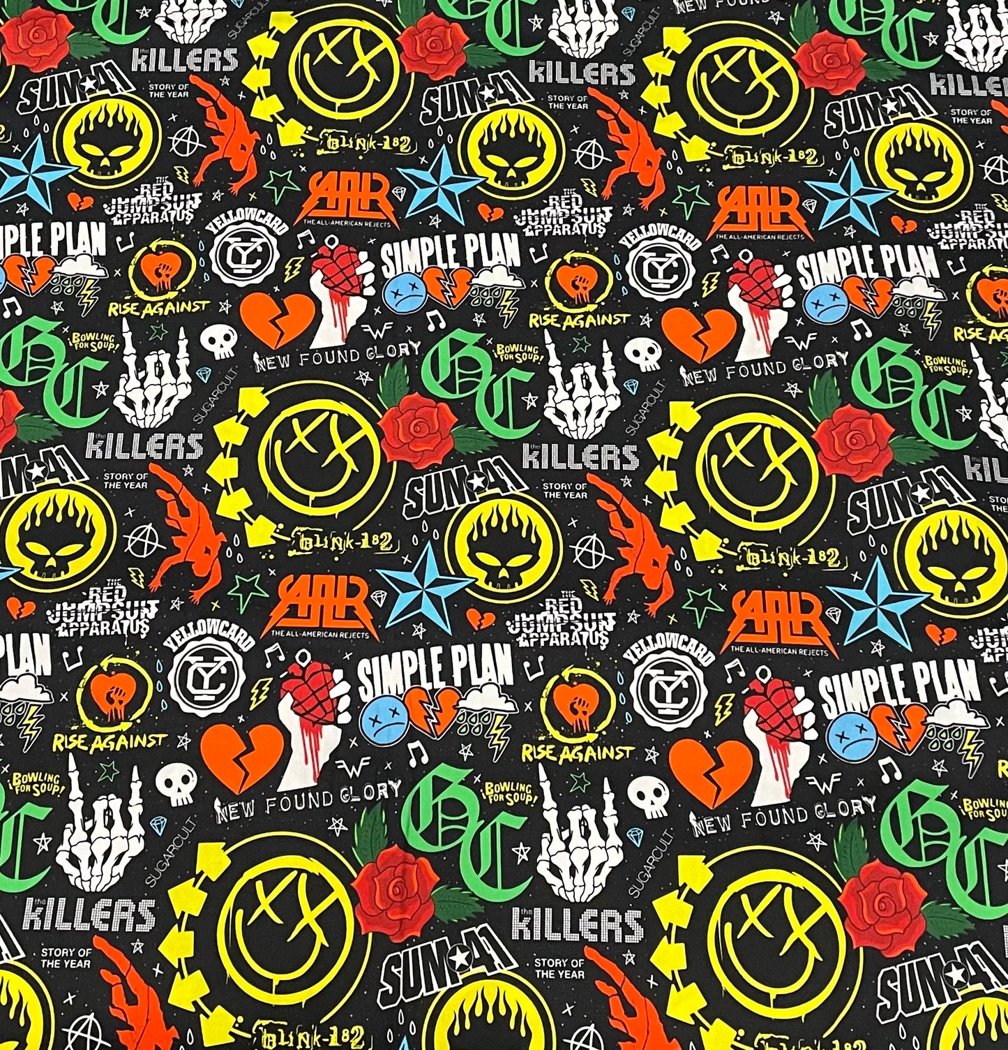 Australian Made Button Shirt- Rock Bands