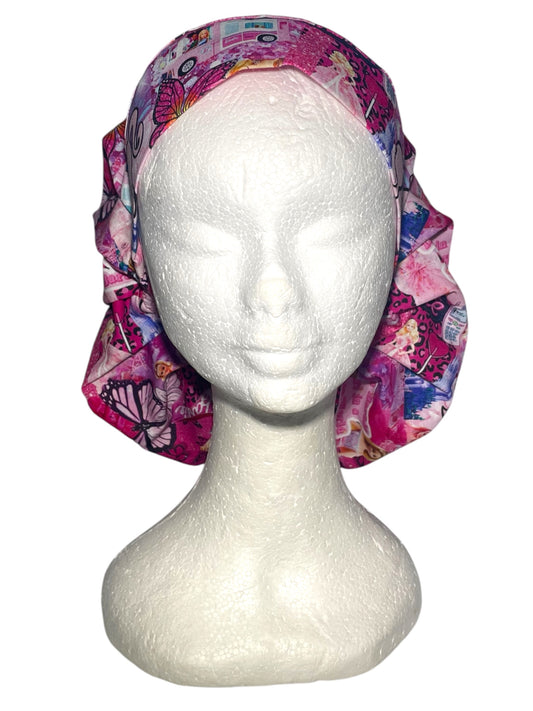 Australian Made Bouffant Style Scrub Cap- Barbie