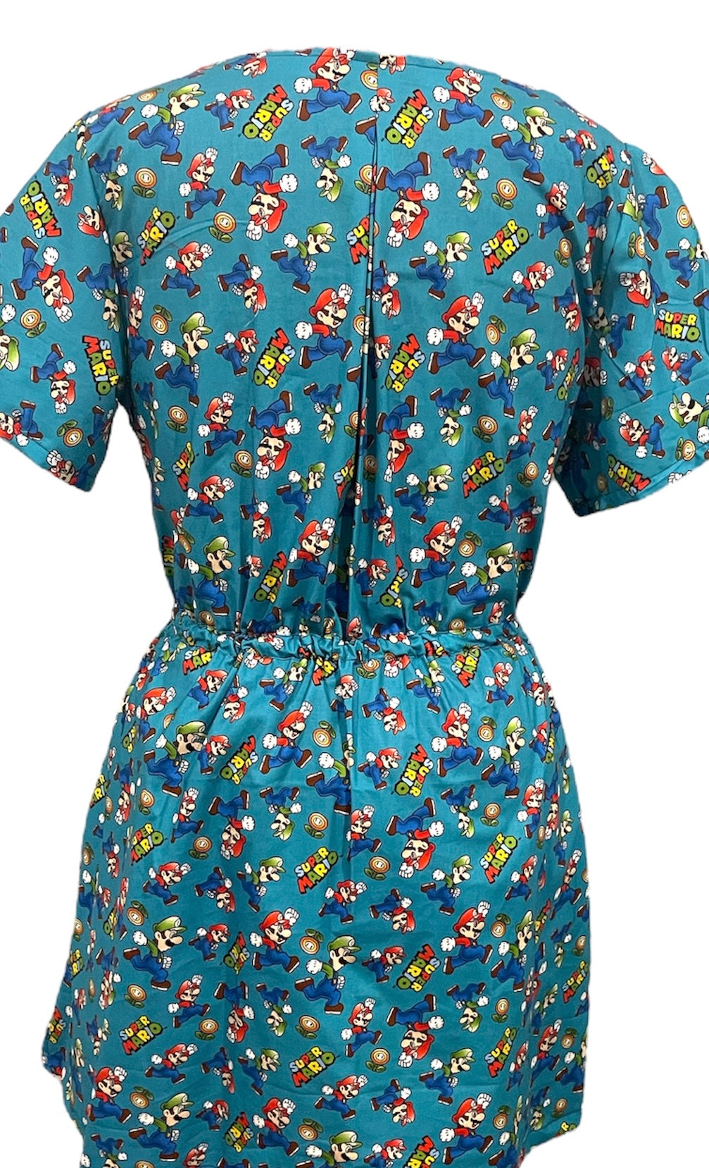 Sweetheart Dress- Mario on Blue