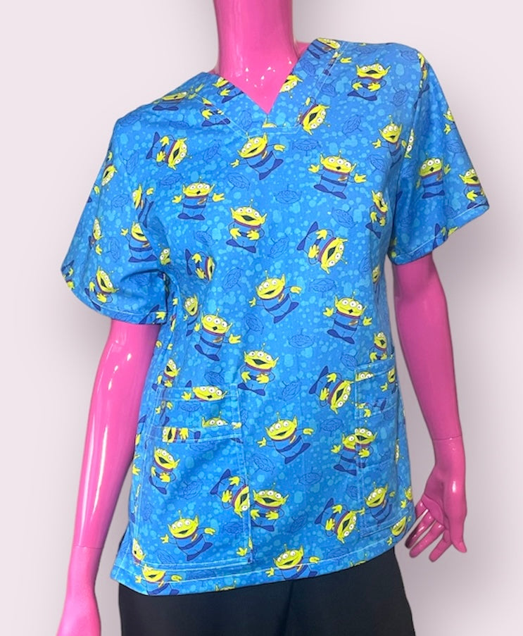 Scrub Top- Aliens