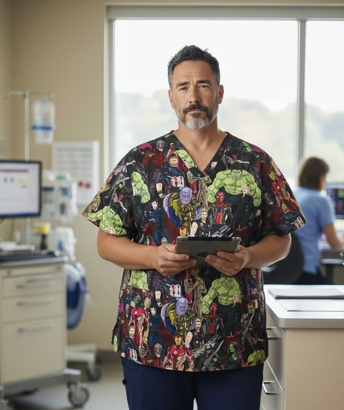 Scrub Top- Avengers Infinity