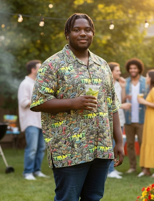 Button Shirt- Ninja Turtles size 12