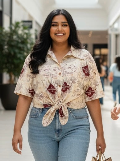 Button Shirt- Marauder’s Map