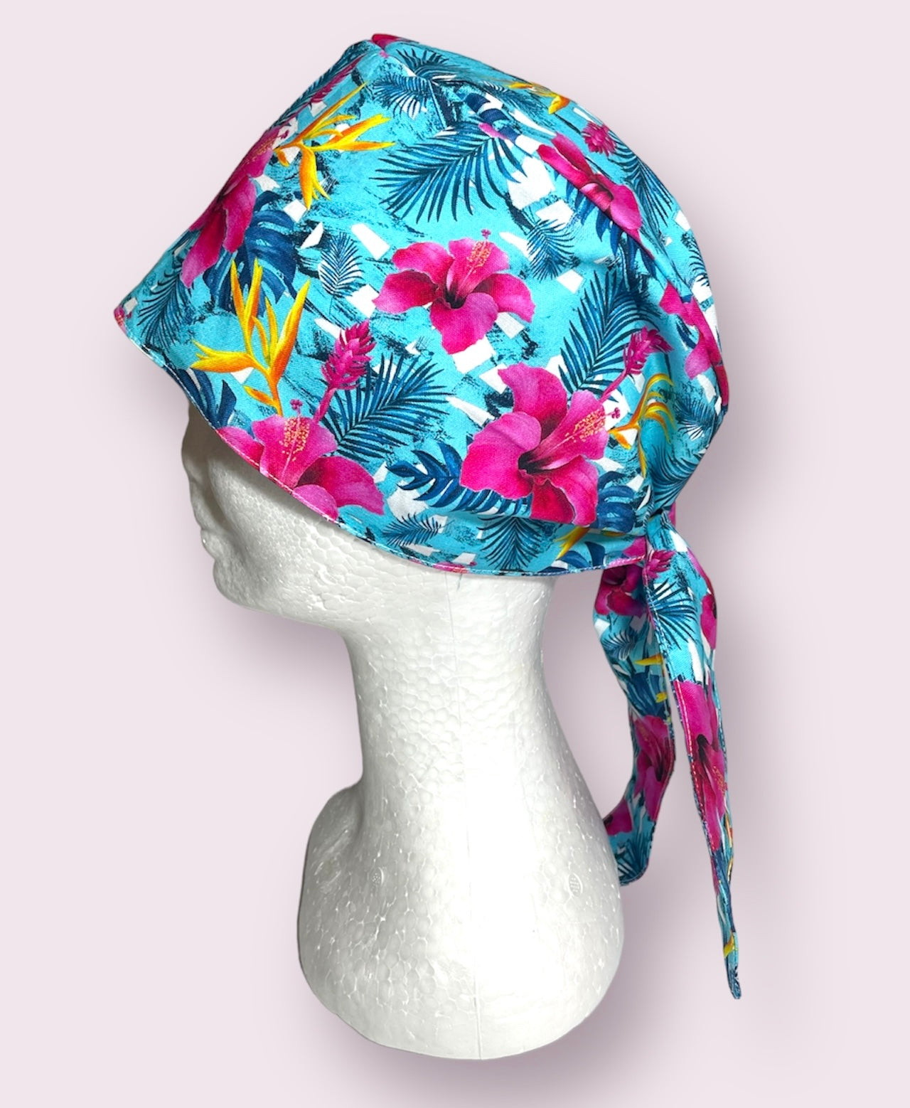 Scrub Cap- Tropical Pink Hibiscus