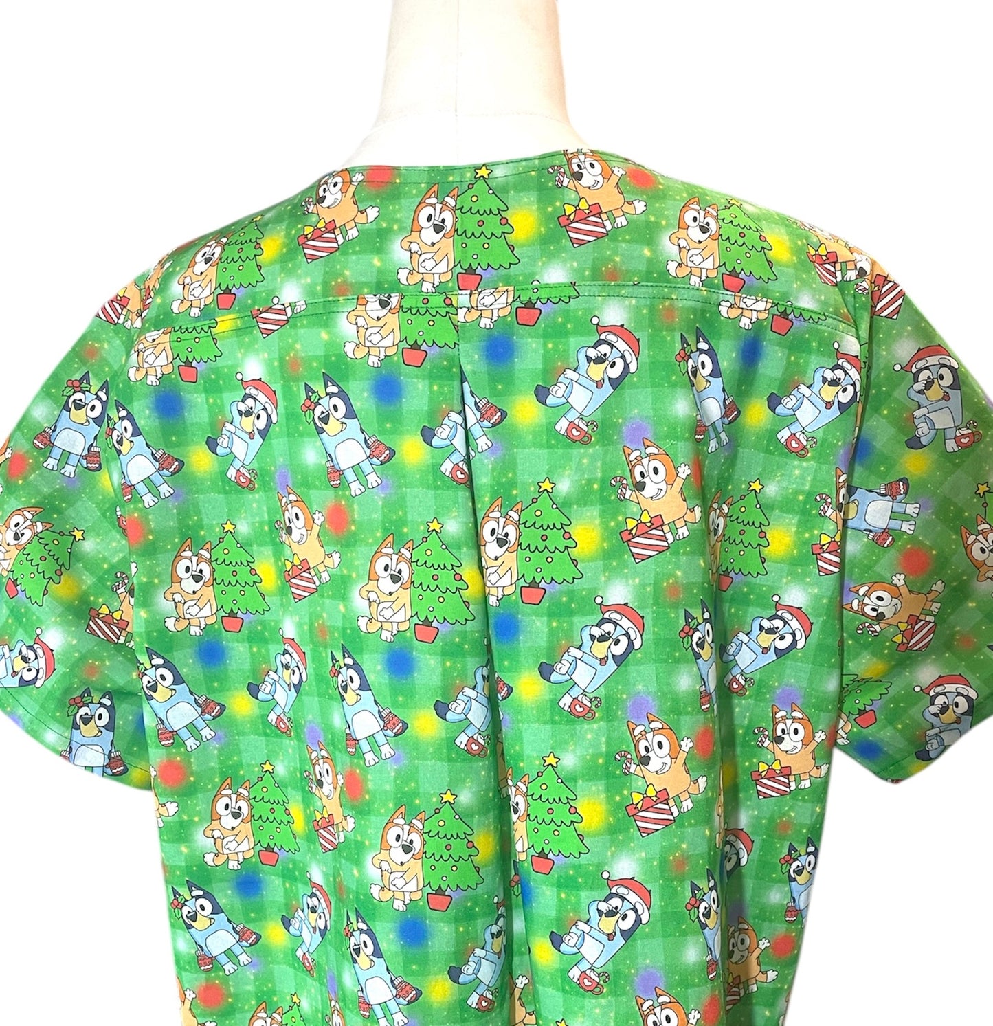 Scrub top- Bluey Christmas Party