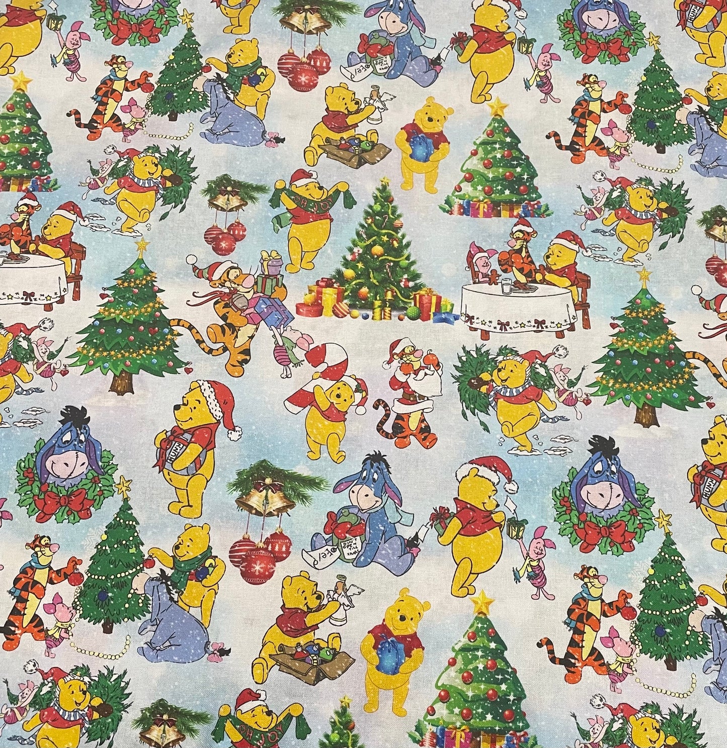 Scrub Top- Christmas Pooh and friends