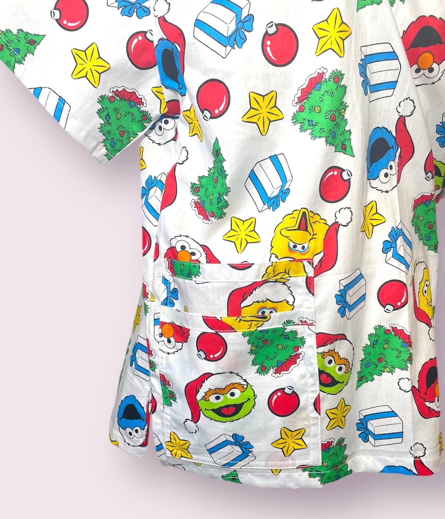 Scrub Top- Sesame Street Christmas