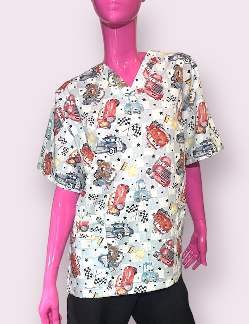 Scrub Top- Cars