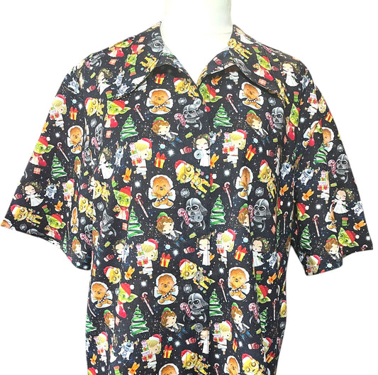 Button Shirt- Christmas Starwars