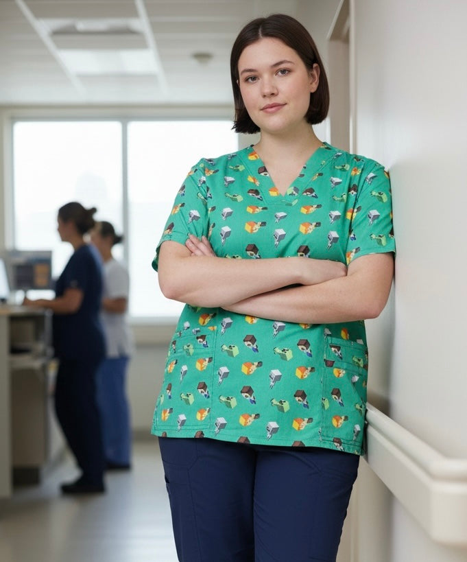 Scrub Top- MineCraft