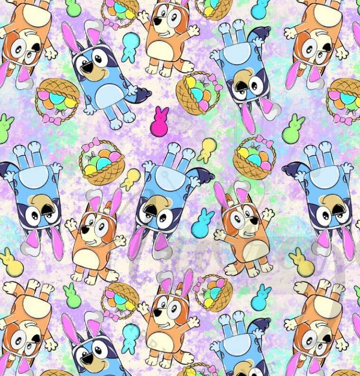 Scrub Top- Easter Bluey