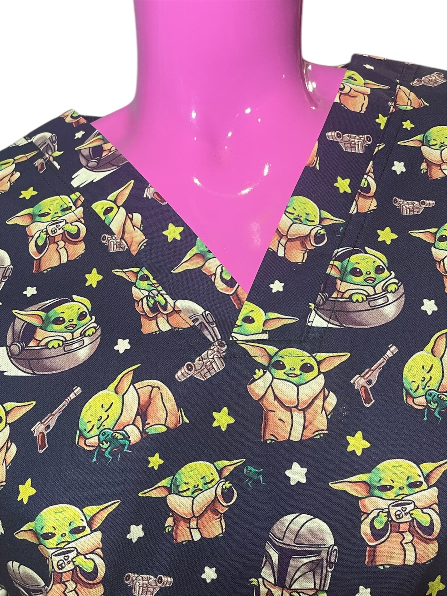 Scrub Top- Baby Yoda