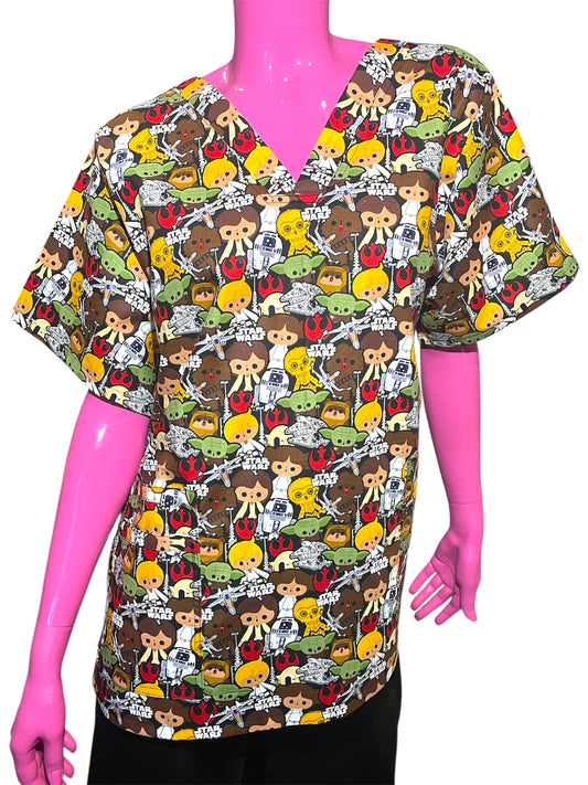 Scrub Top- Starwars Kawaii