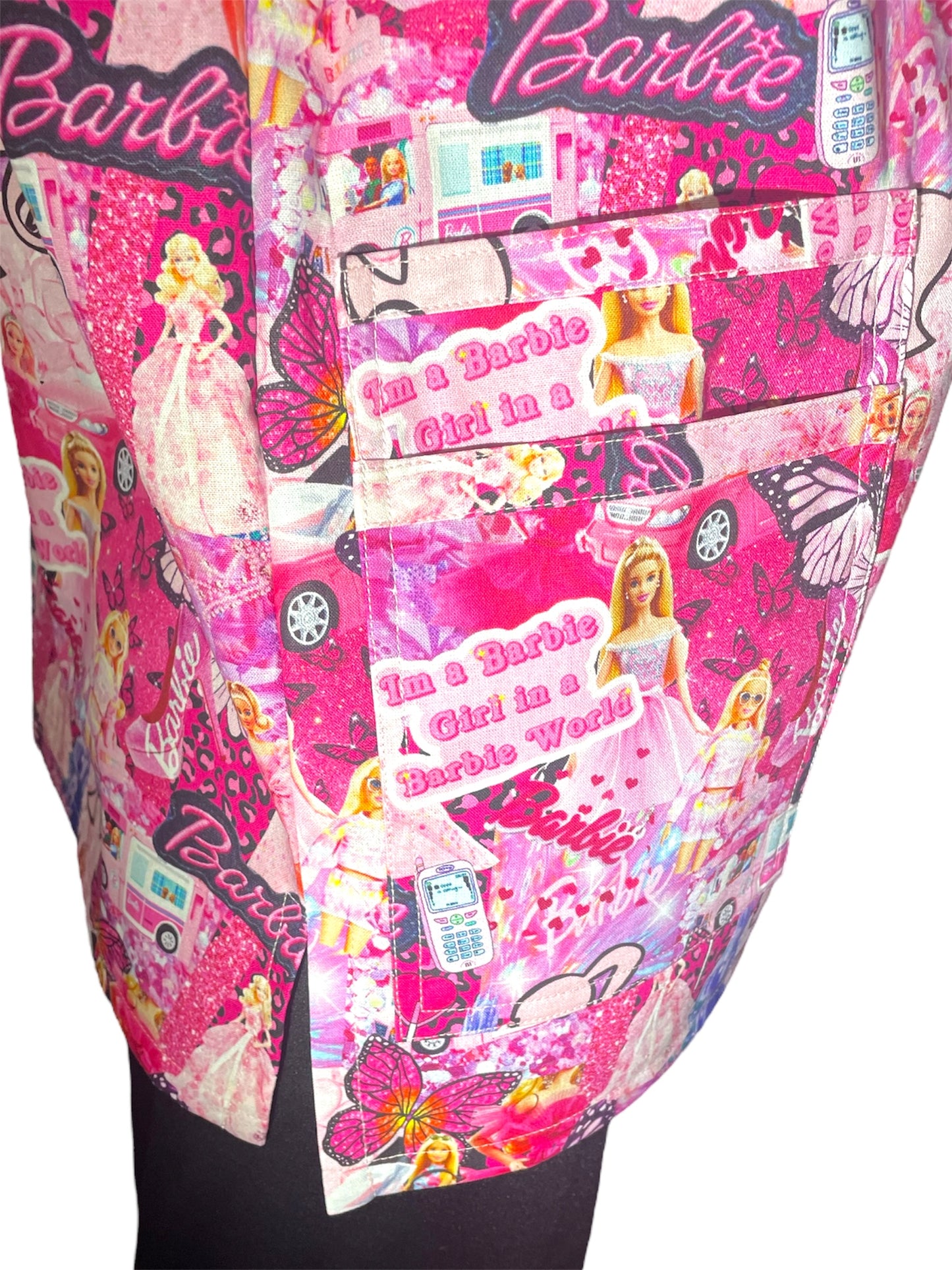 Scrub Top- Barbie Scatter