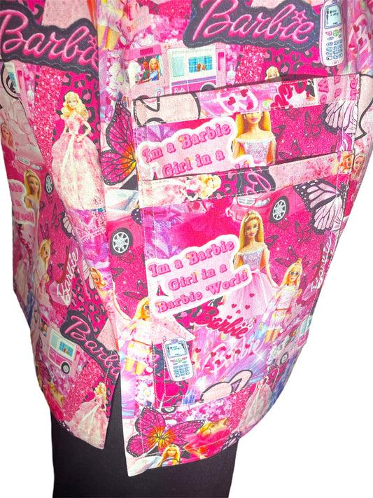 Scrub Top- Barbie Scatter