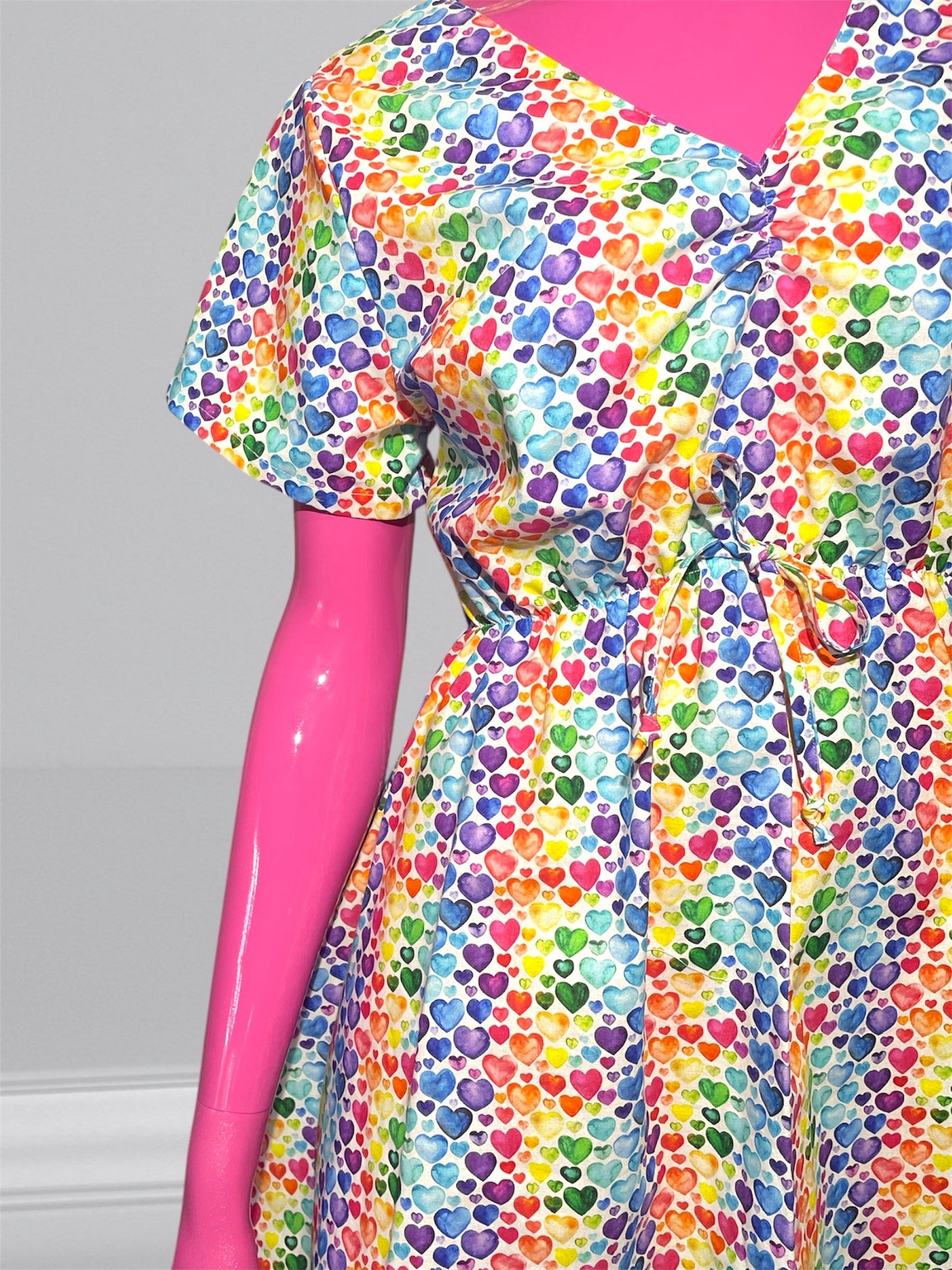 Sweetheart Dress- Rainbow Hearts
