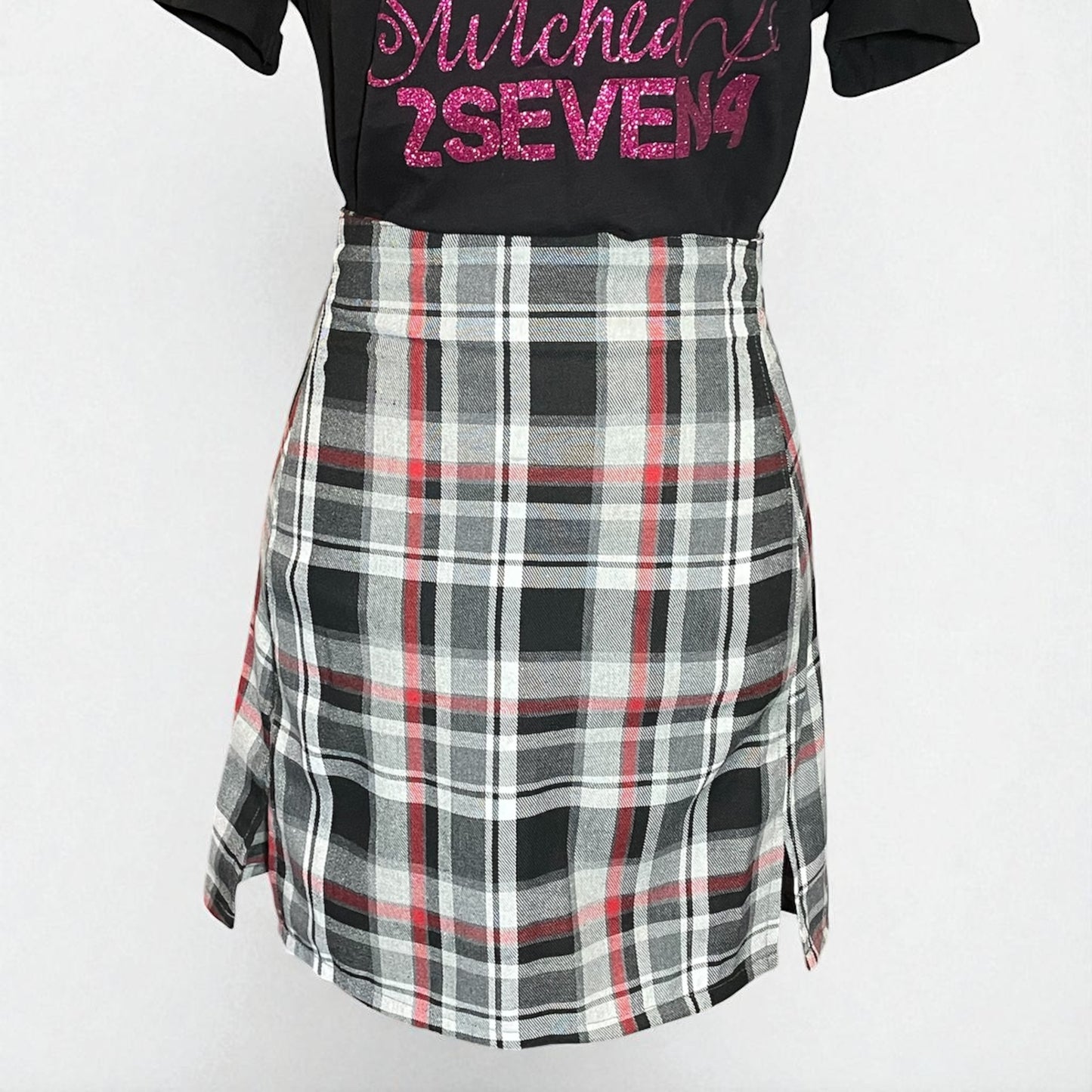 Australian Made Mini Skirt- Eden Skirt- Black and Grey
